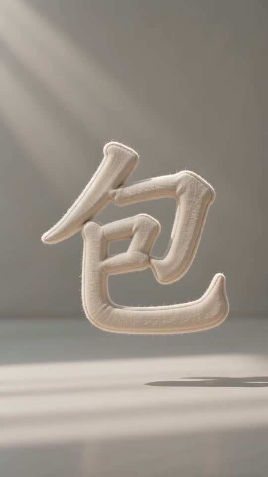 The character 包 as it appears at the end of its animation