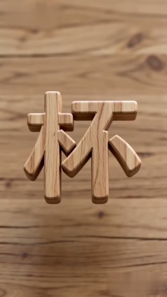 The character 杯 as it appears at the end of its animation