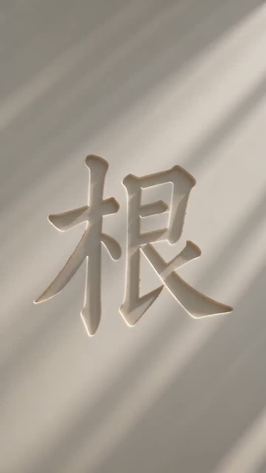 The character 根 as it appears at the end of its animation
