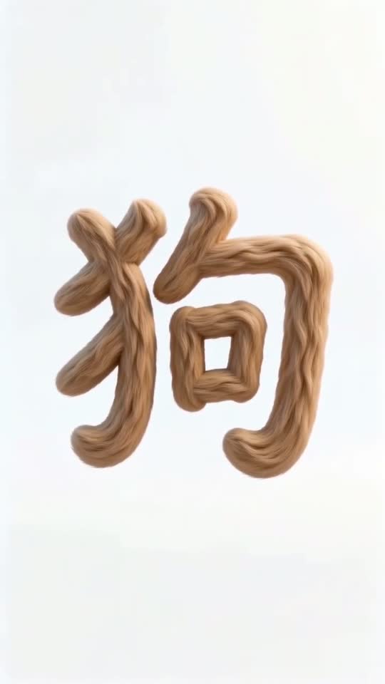 The character 狗 as it appears at the end of its animation