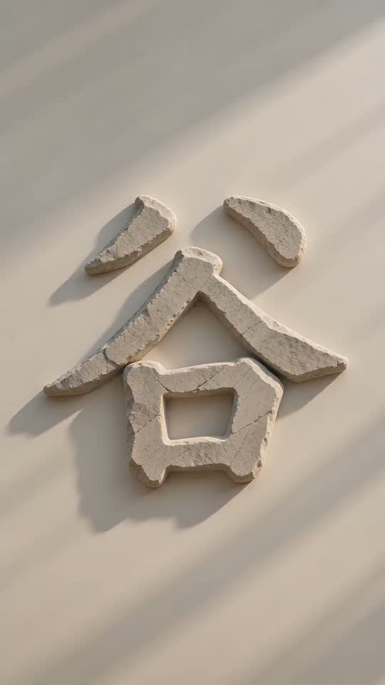 The character 谷 as it appears at the end of its animation