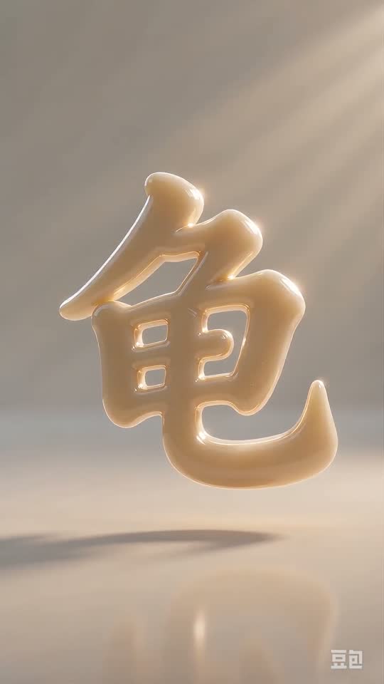 The character 龟 as it appears at the end of its animation