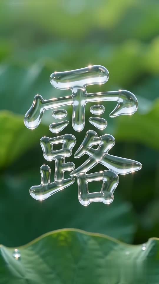 The character 露 as it appears at the end of its animation