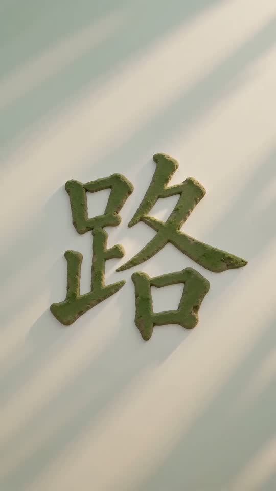 The character 路 as it appears at the end of its animation