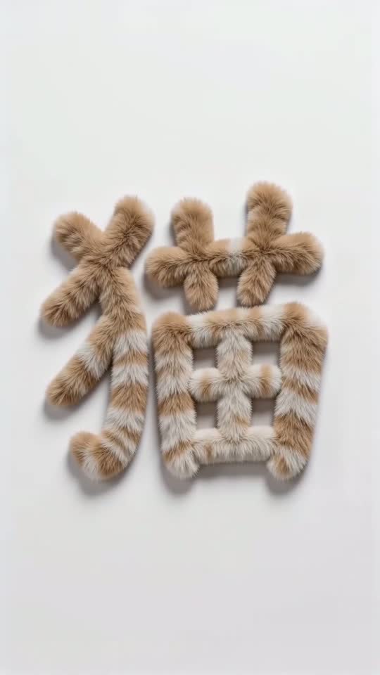 The character 猫 as it appears at the end of its animation