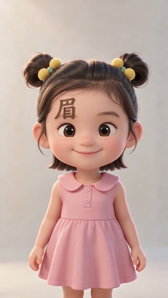 The character 眉 as it appears at the end of its animation