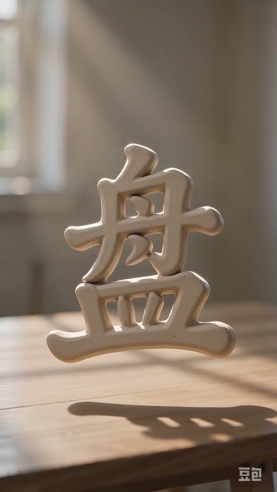 The character 盘 as it appears at the end of its animation