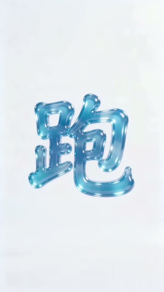 The character 跑 as it appears at the end of its animation