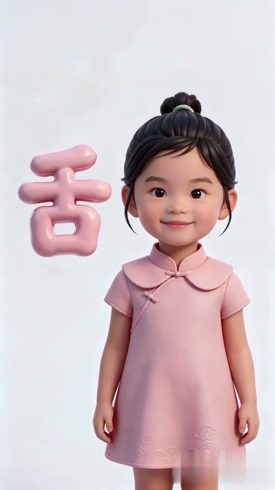 The character 舌 as it appears at the end of its animation