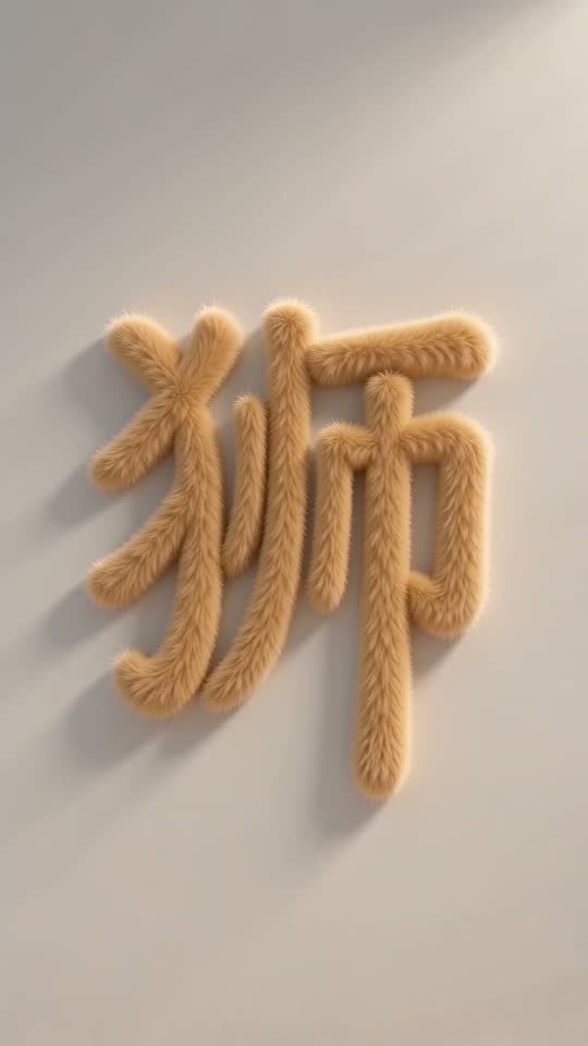 The character 狮 as it appears at the end of its animation