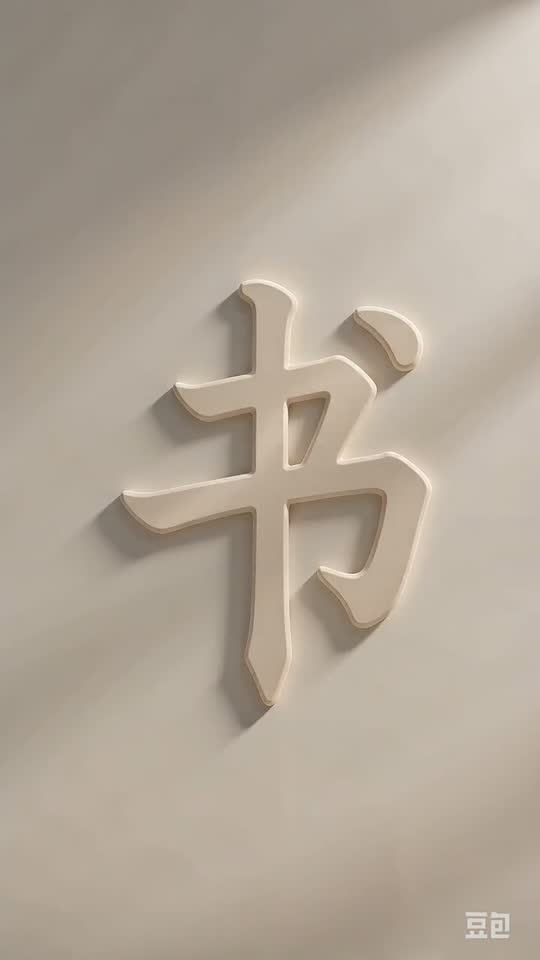 The character 书 as it appears at the end of its animation