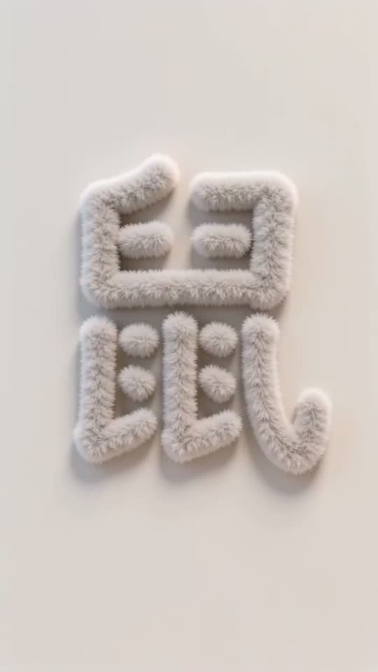 The character 鼠 as it appears at the end of its animation