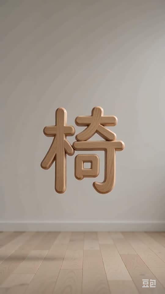 The character 椅 as it appears at the end of its animation