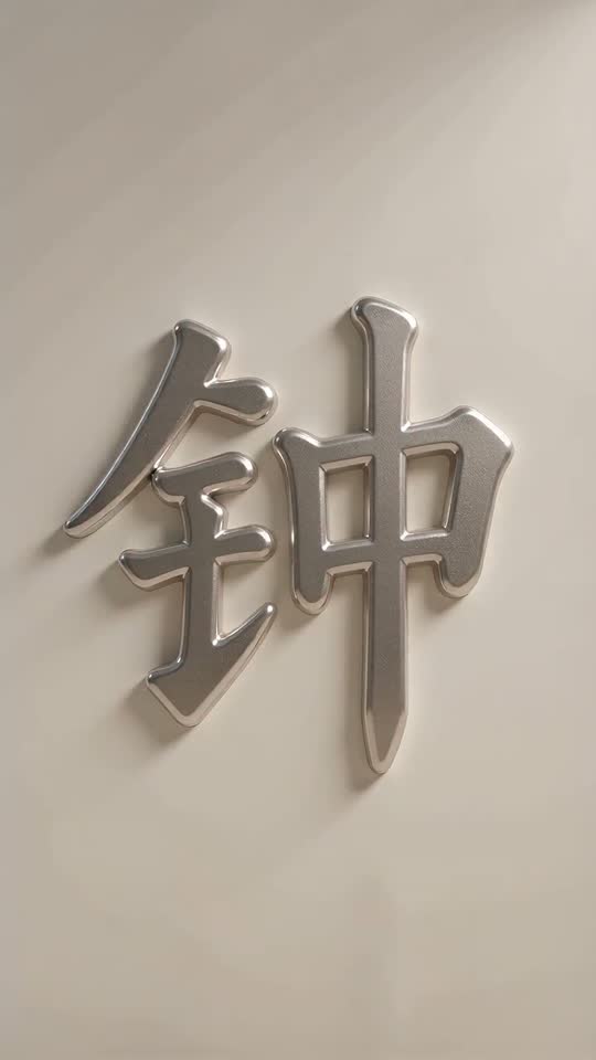 The character 钟 as it appears at the end of its animation
