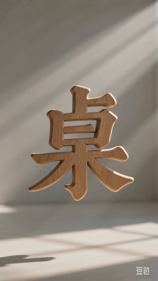 The character 桌 as it appears at the end of its animation