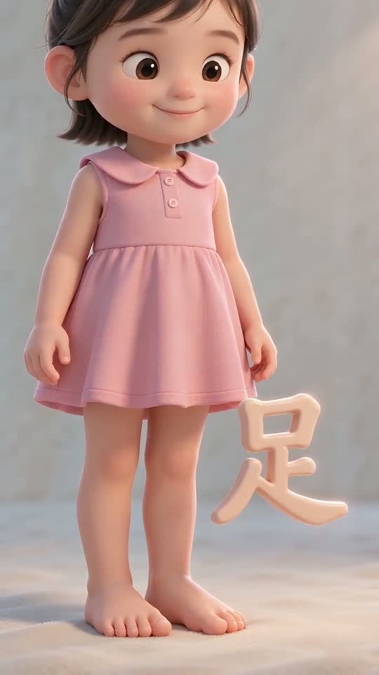 The character 足 as it appears at the end of its animation