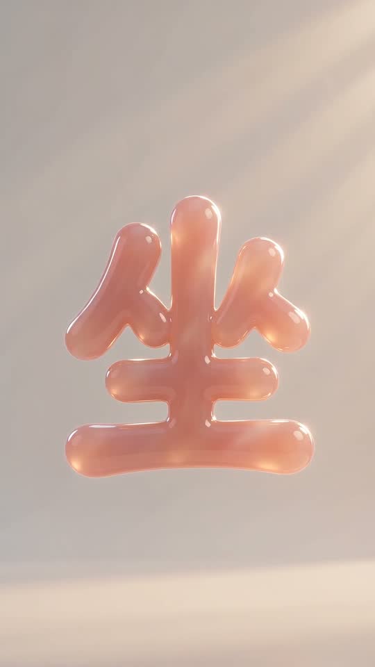 The character 坐 as it appears at the end of its animation